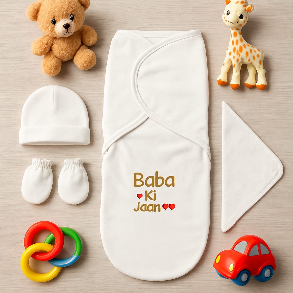 Premium Cotton Swaddle Blanket for 0-6 Months Baby, Breathable Soft Wrap with Fun Animal & Nature Designs
