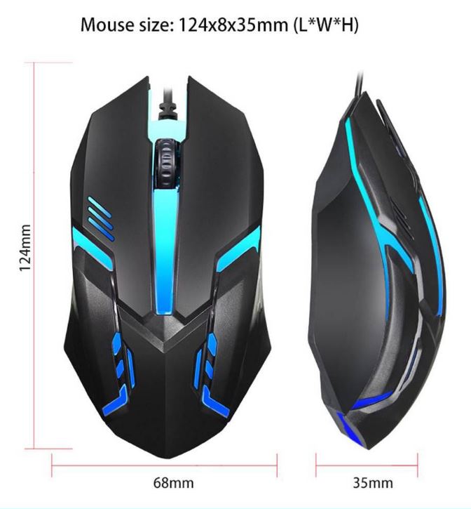 RGB Gaming Mouse with 7 LED Wired Mouse For Laptop & Desktop Wired RGB Gaming Mouse USB Interface Optical Mute Mice price in Pakistan