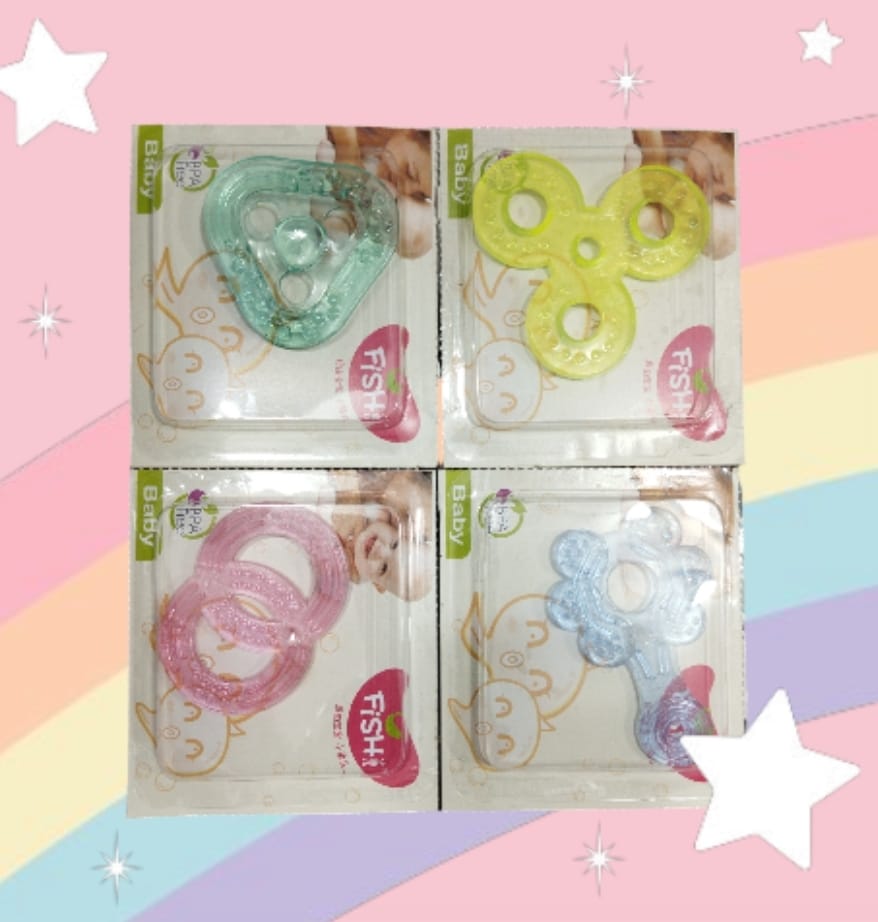 New Fish Brand Silicone Teether for Babies 0-12 Months, BPA-Free, Comfort-Shape