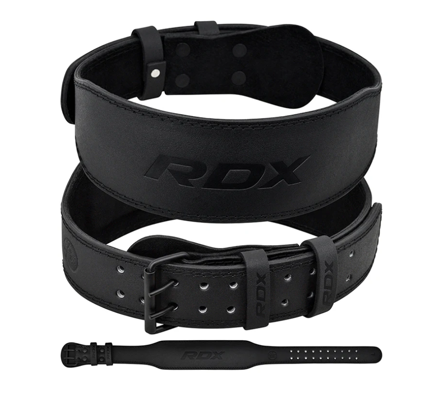 Fitness Weight Lifting Belt (4 Inches Wide) - Comfortable & Durable Pre Broken-in Genuine Leather - Great Lower Back & Lumbar Support for Squats, Deadlifts, Gym Workouts - for Men & Women