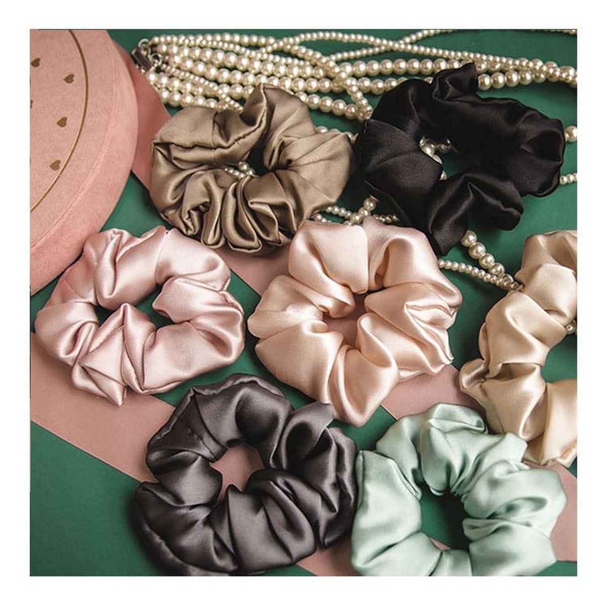 Pack of 10 and 5 Premium Silk Scrunchies for Girls – Soft Stretchable Silk Poni , Hair Poni Scrunchies, Stretchable Hair Scrunchies, Hair Ties & Rubber Bands for Daily Use, Ponytail & Bun Hairstyling