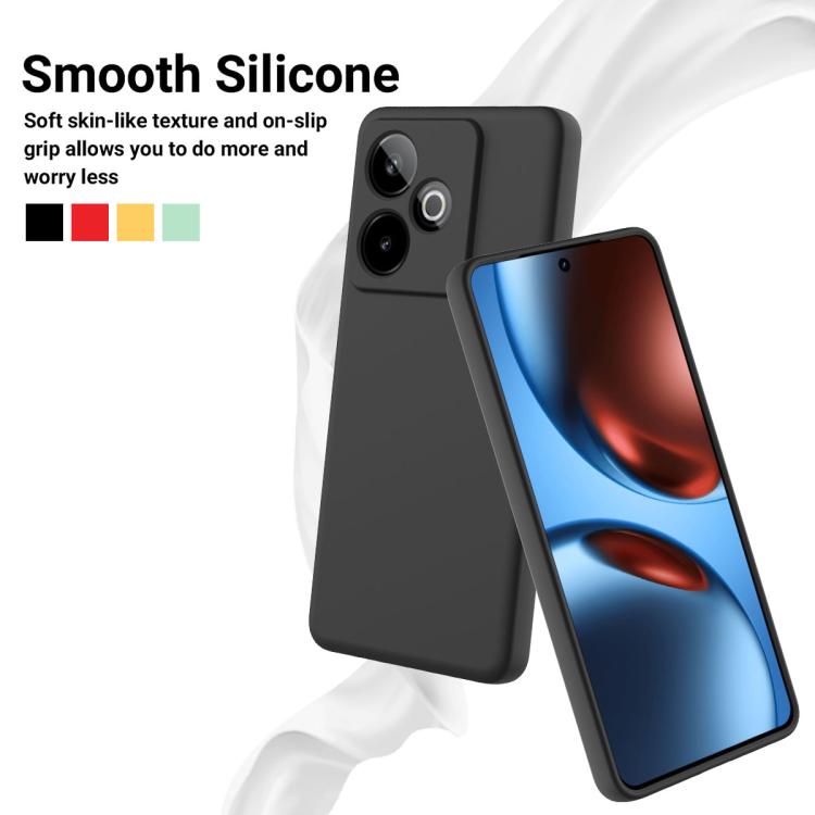 Realme GT 6 Chinese Edition Soft Silicone Black TPU Cover Camera Bump Protection Phone Protective Shock Proof Back Cover For Realme GT6 Chinese Edition