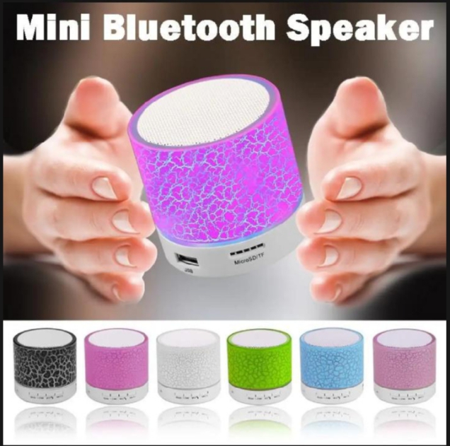 Mini Portable Bluetooth & Rechargeable Speaker with Light + SD Card ...