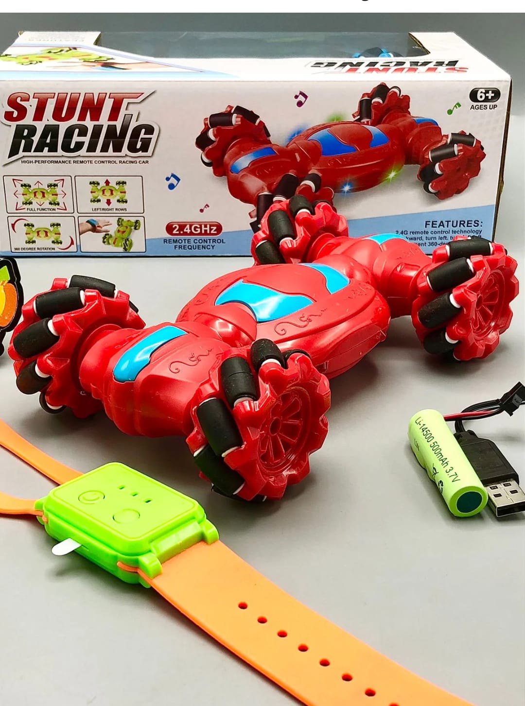 Hand sensor Control Stunt Racing Car | Hand sensor watch car stunt racing car with light and music and 360 rotate stunt tires