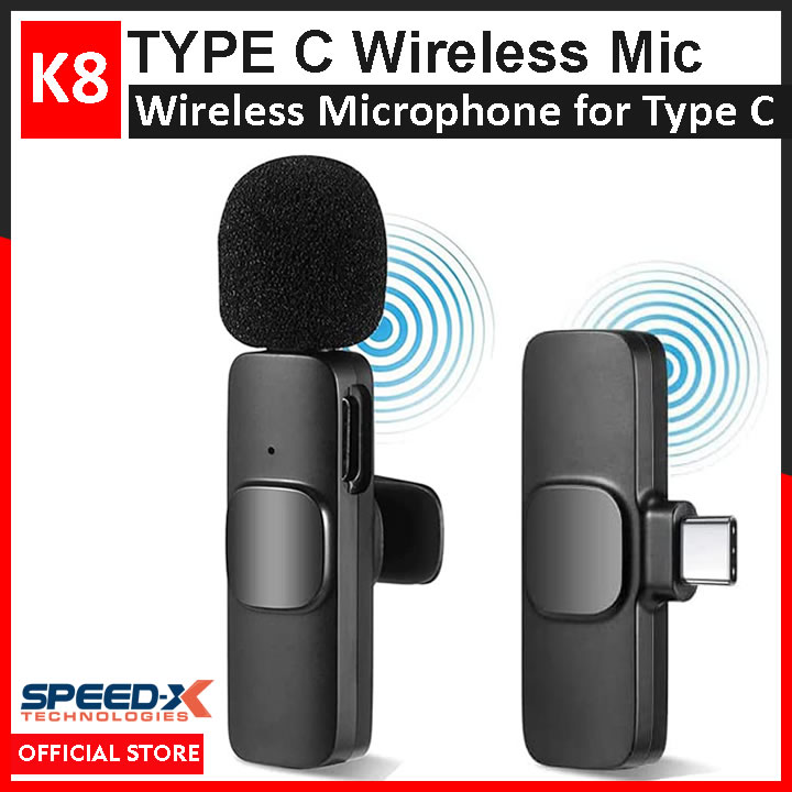 Type C Wireless Microphone K8 Collar Mic For Type C Wireless Mic for Phone Daraz.pk