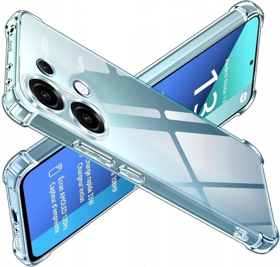Redmi Note 13 4G Transparent Soft TPU Bumper Clear Back Case Shockproof