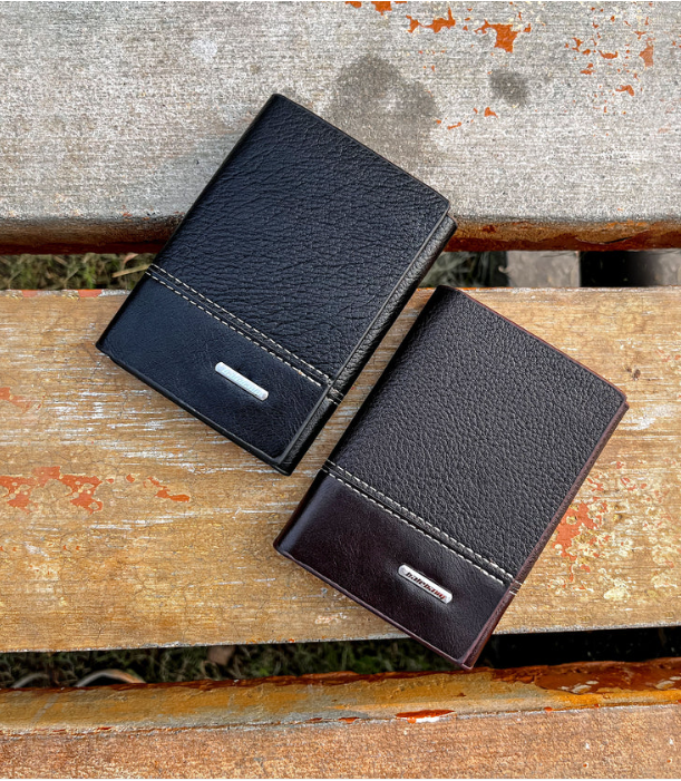 New Men’s Trifold Leather Wallet – Premium Wallet with Multiple Card Slots – Stylish & Durable Wallet for Everyday Use