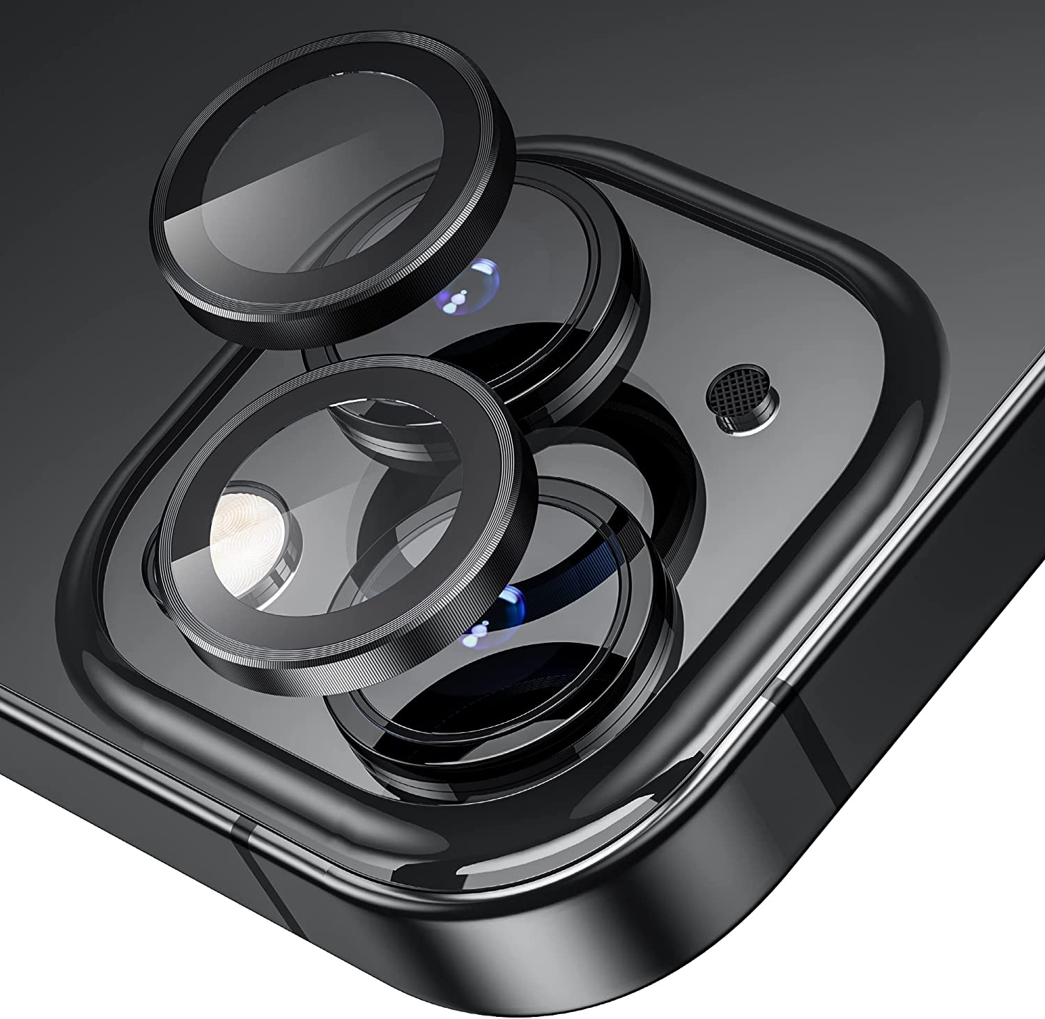 For 15/ 15 Plus Camera Lens Protector HD Tempered Metal Glass Camera Screen Protector Cover Film Aluminum Alloy Lens (Case Friendly)