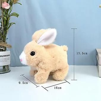 New Electric Plush Bunny Toy – Battery-Operated Walking Rabbit with Music and Moving Ears – Realistic and Interactive – Walks, Jumps, Twitches, and Wiggles Its Ears – Requires 2 AAA Batteries – Perfect Toy for Kids.