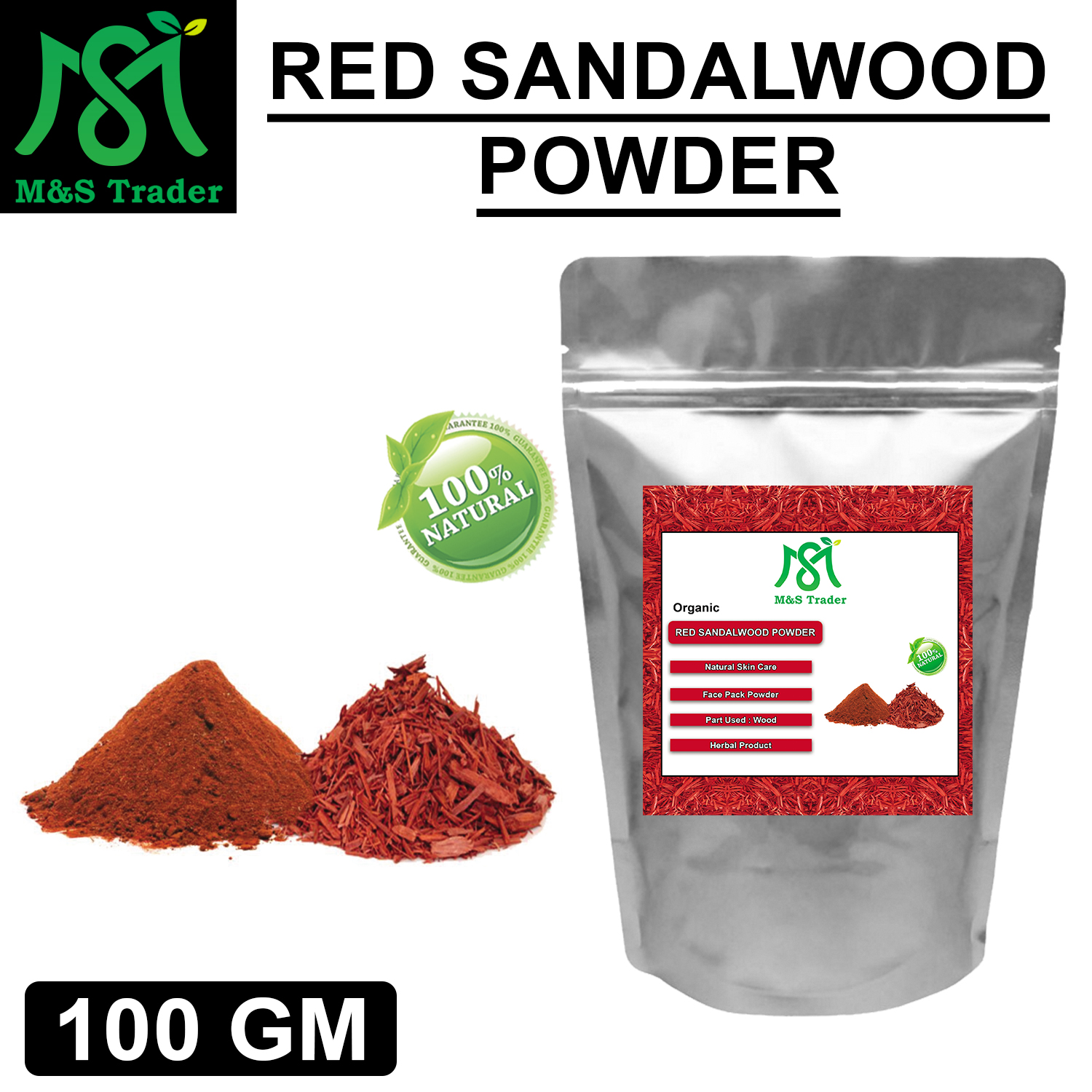 Red Sandalwood Powder Red Sandal Wood Powder For Skin 100 Gram Buy Online At Best Prices In Pakistan Daraz Pk