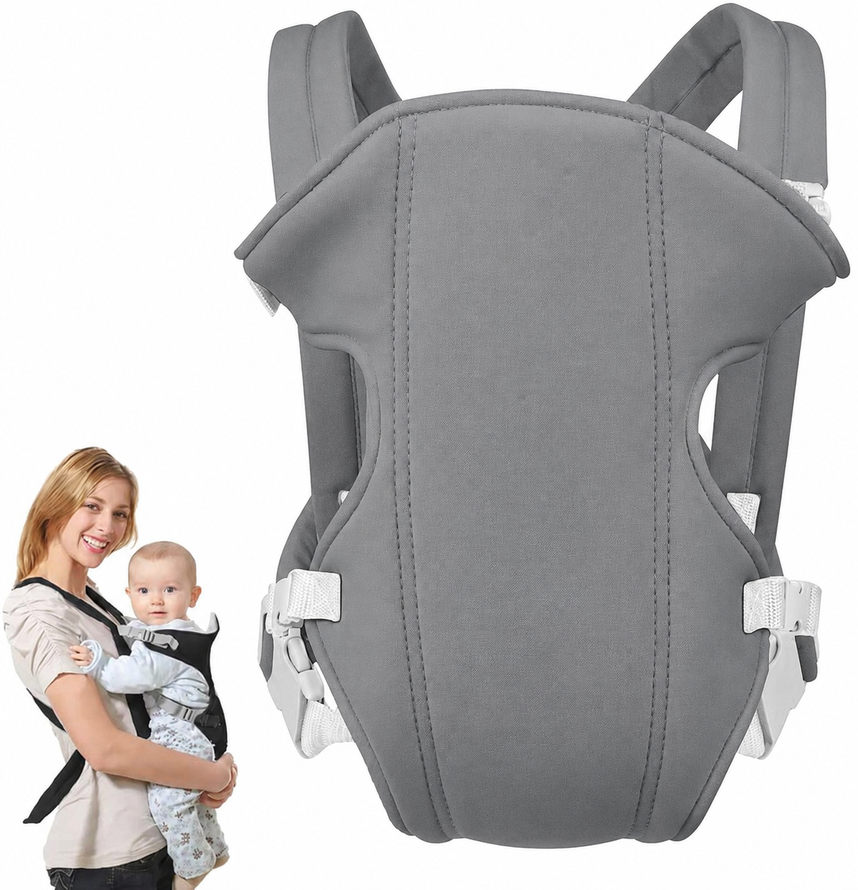 2 In 1 Multifunctional Baby Carrier Belt, Baby Safety in Bikes ,Cars,Baby Safety Belt Multifunctional Baby Toddler Carrying Belt Backpack for Bikes with Hip Seat Baby Safety Belt