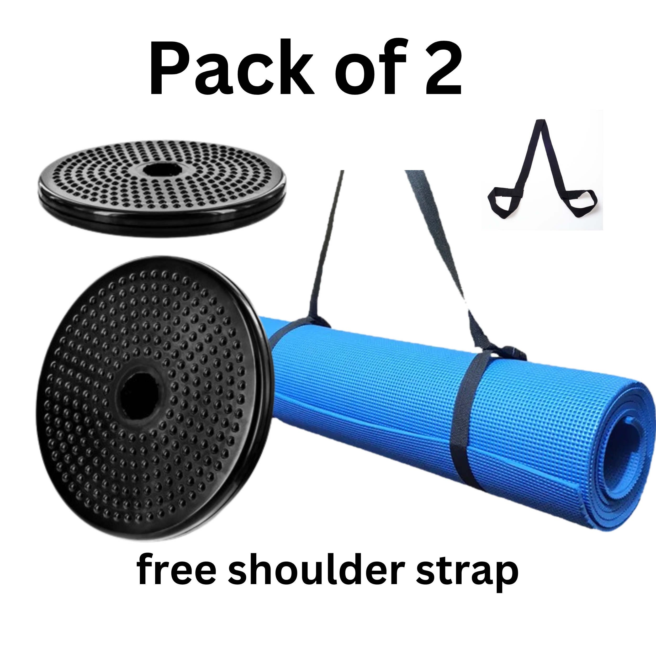 6mm Yoga Mat + Tummy Twister Best Quality Twister / Prices Anti slip mats with free Shoulder Strap for Exercise and fitness. Fitness Zone
