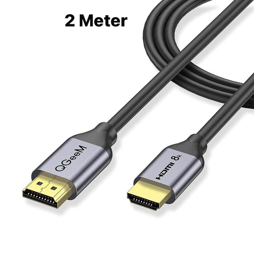 8k HDMI Cable QGEEM HDMI 2.1 8K@60HZ@4K@120HZ, 48GBPS HIGH-SPEED HDMI CORD,COMPATIBLE FOR PC HDTV PROJECTOR LARGE DISPLAY, MALE-TO-MALE 8k ultra HD Cable 6 ,10FT length