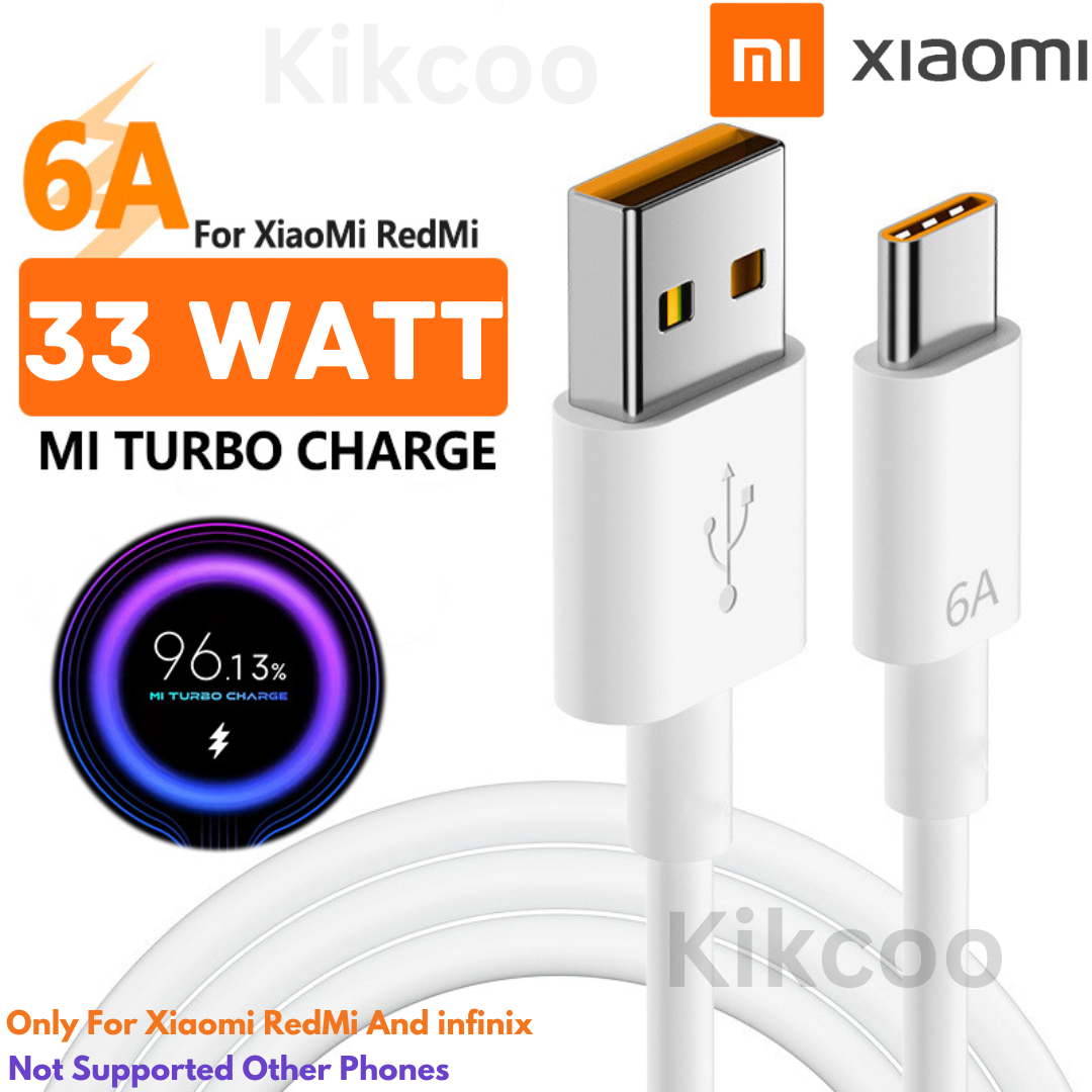 Original Xiaomi 33W USB Type C Turbo Charger Cable For Mi 6A Type-C Fast Charging Data Cable Fast charging, Fast transmission, Stronger compatibility Mi Turbo Charge Type C Cable price in Pakistan