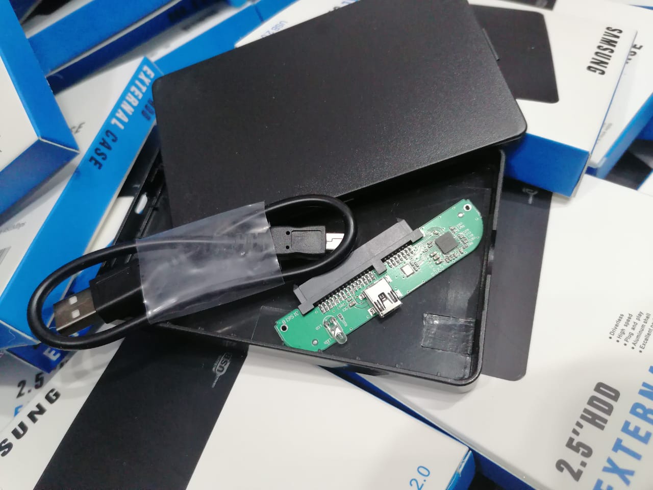 Super Slim 2.5 Inch HDD Enclosure USB 2.0 Plastic Body Hard Disk Case For SSD Disk Case HDD Box USB 2.0 HD External HDD Enclosure