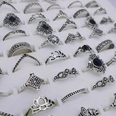 15 pcs/set Silver Ring set women Wedding Anniversary rings for girls