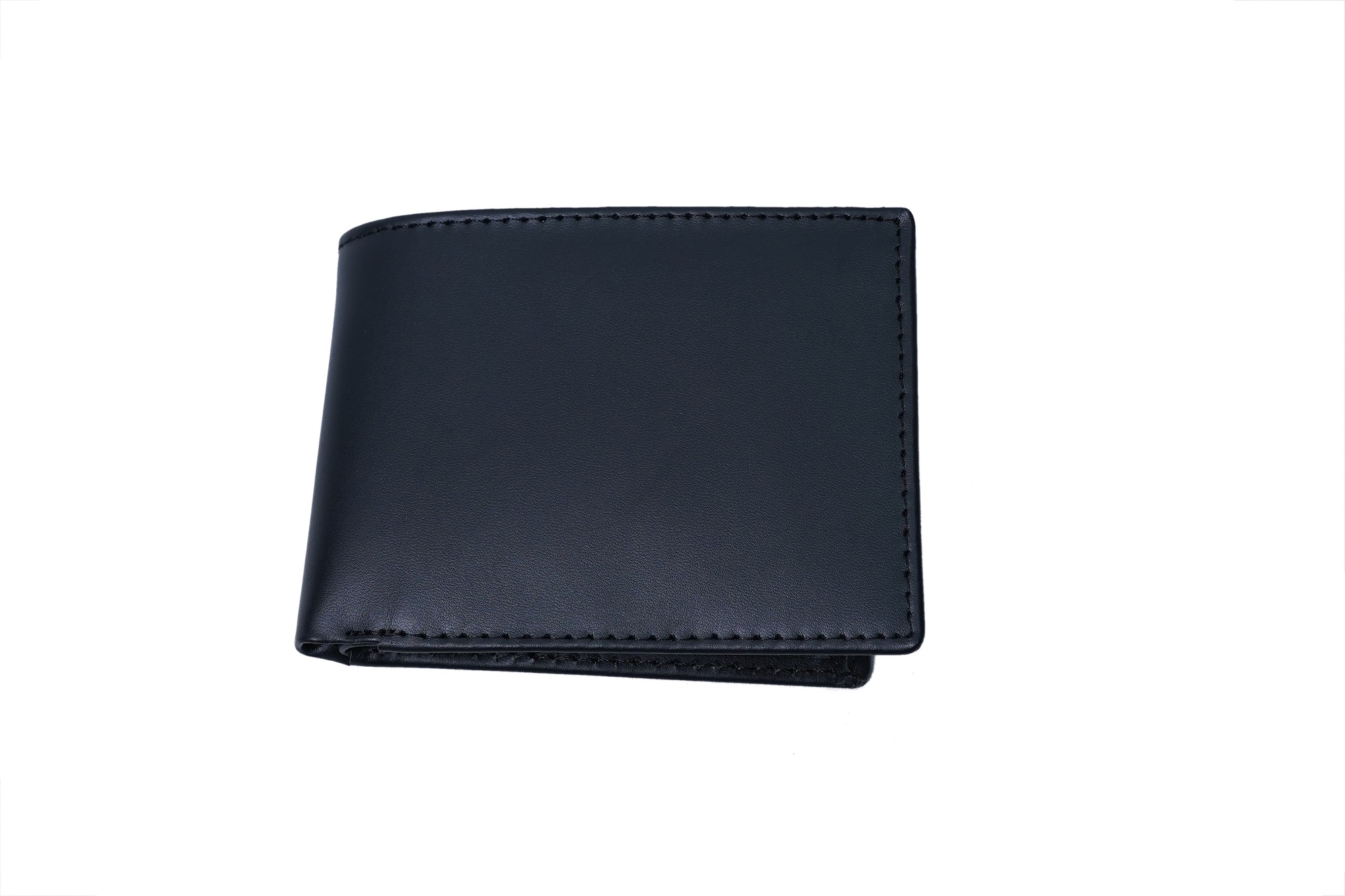 plain black leather wallet