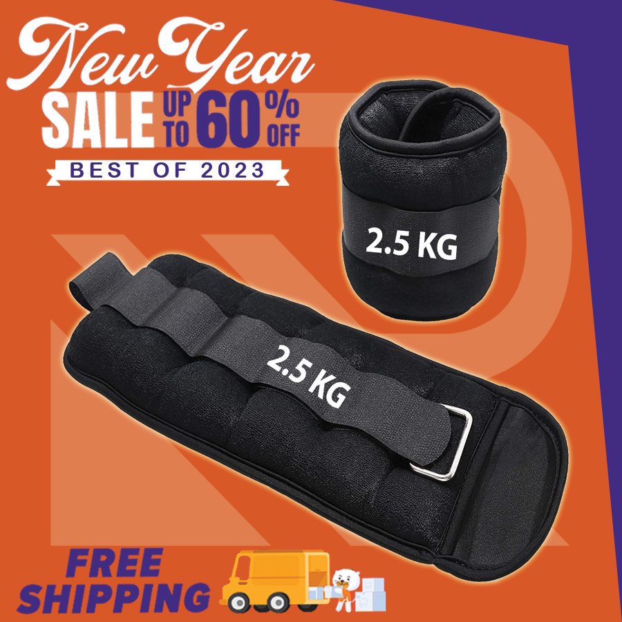 ANKLE WEIGHTS KG X KG KG, Pair Weight Bearing Ankle Wrist Strap Leg Strength Resistance Bands