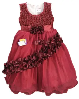 maroon color frocks