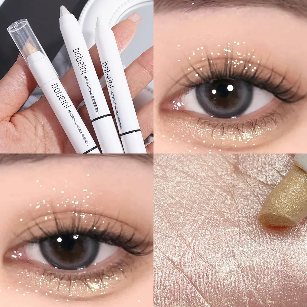 Glitter Highlighter Pen Pearlescent Lying Silkworm Pencil Waterproof Brightening Eyes Stick White Silver Eye Makeup
