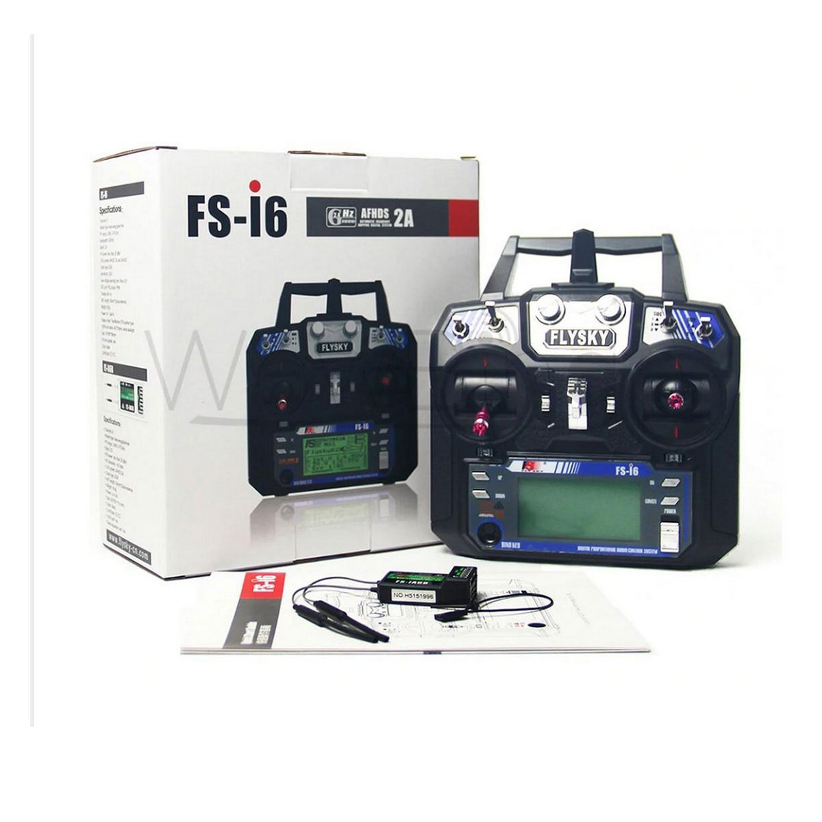 Original FlySky FSi6 2.4G 6CH RC Transmitter With FSiA6B Receiver