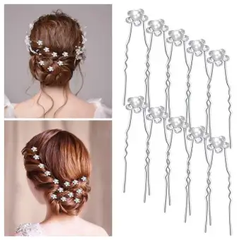 Clear Crystal Rhinestone Hair Pins 