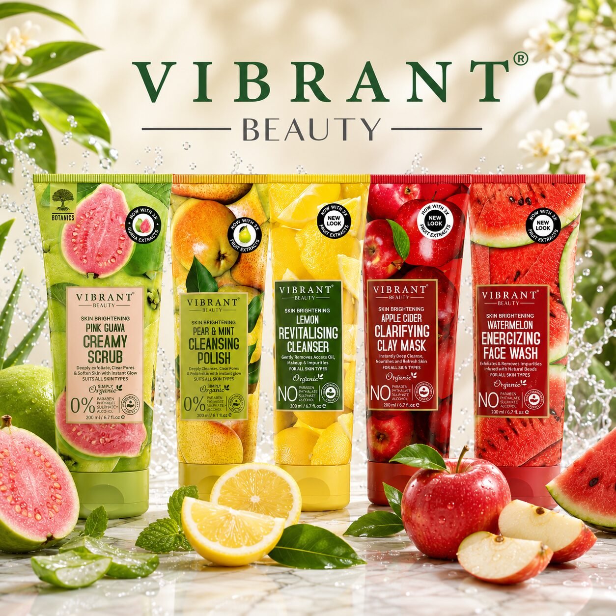 Vibrant Beauty Ready to Go Skincare Facial Kit (Pack of 5) | Personal Care Set