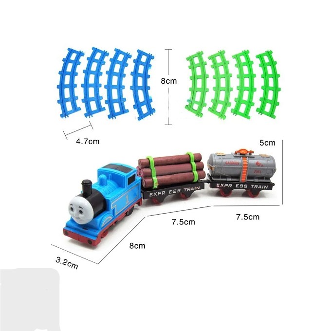 Car Adventure Thomas Cartoon Race Track Toy Set For Kids - Battery Operated Cute Cartoon Track - 11 Pcs Train Set Toy For Kids - Fun Activity set with loving Thomas theme Kids Favorite Character Perfect Gift For Boys and Girls