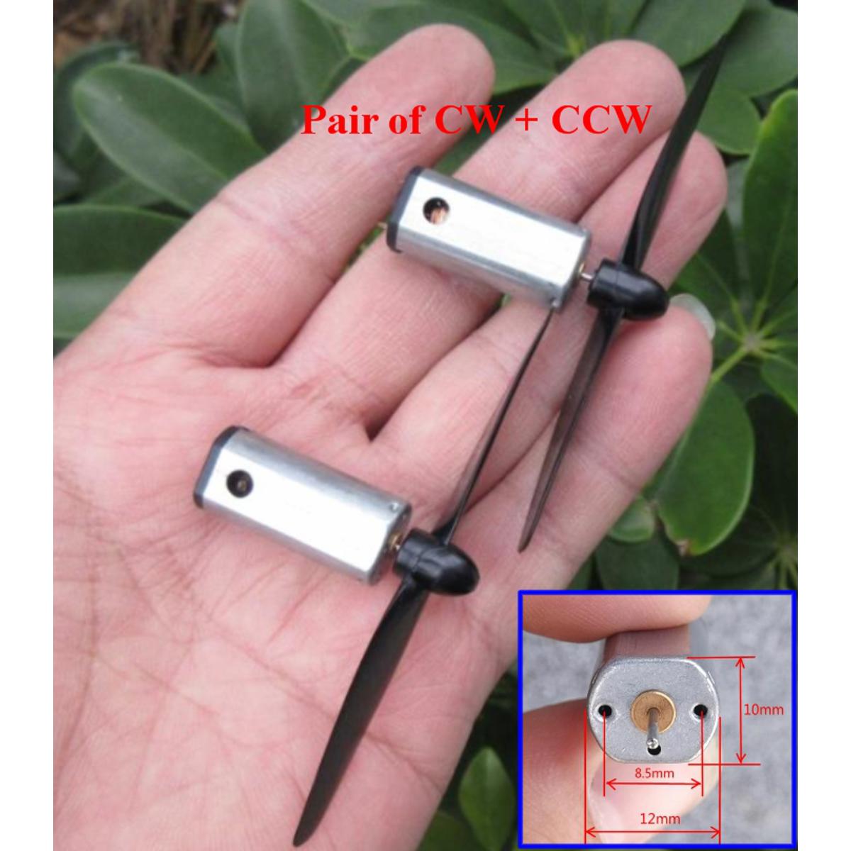 Pair of CW and CCW N50 DC motor with blade 3.7V High-speed  High torque Aircraft Glider