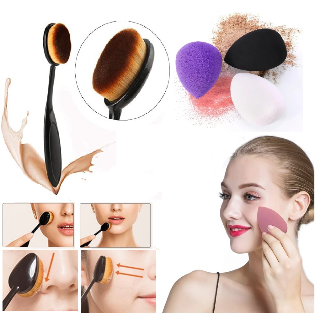 Pack Of 2 - Oval Brush With Beauty Blender Sponge price in Pakistan