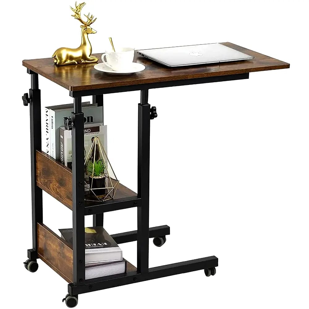 Height Adjustable C Shaped Gaming Table Home Office, Bedside Table, Sofa Couch Table, Table for Living Room, Furniture, Living Room Furniture, Side Table, Bedside Table, Coffee Table,