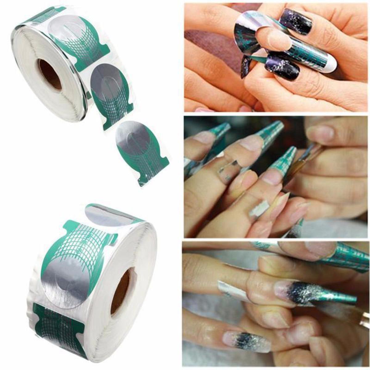 20Pcs Acrylic And Nail Gel Tip Extension Form Sticker Nail Art