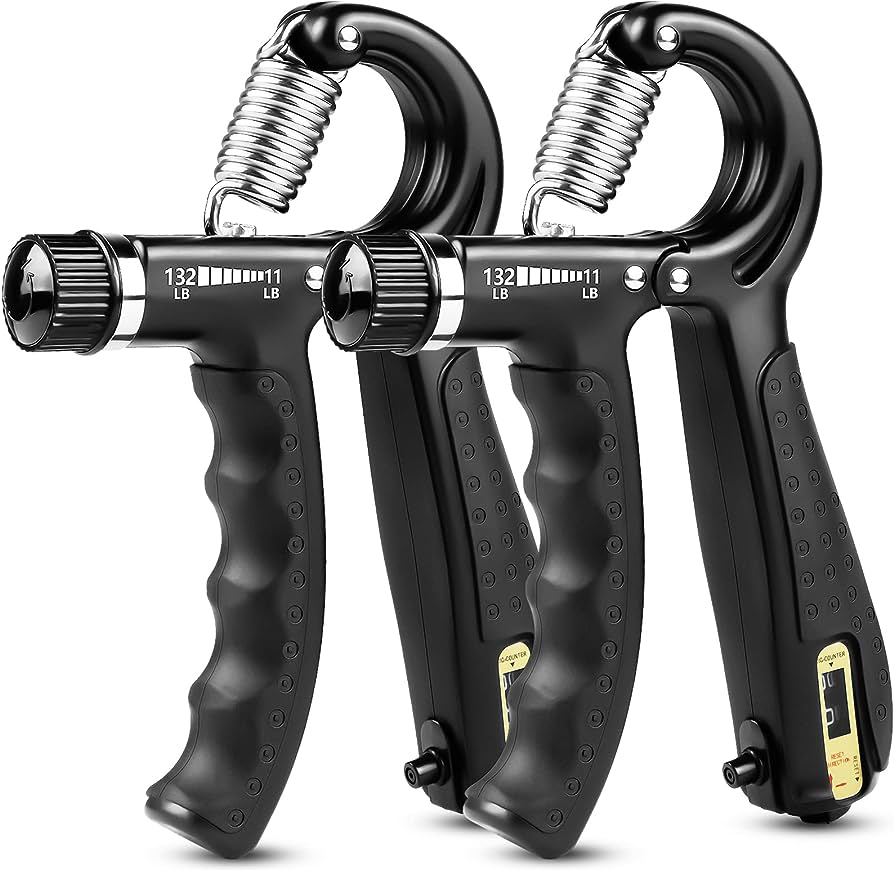 Adjustable handgrip with counter pack of 2 / forearms training