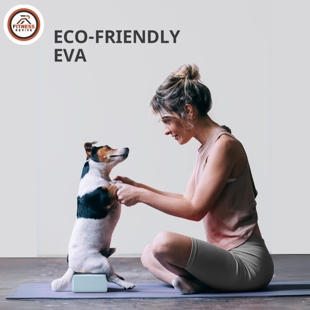 Yoga Block EVA Foam – Non-Slip Support Brick for Posture Alignment, Balance & Deep Stretching | High Density Lightweight Yoga Brick for Men & Women | Pilates & Home Workout (Single & Pair)