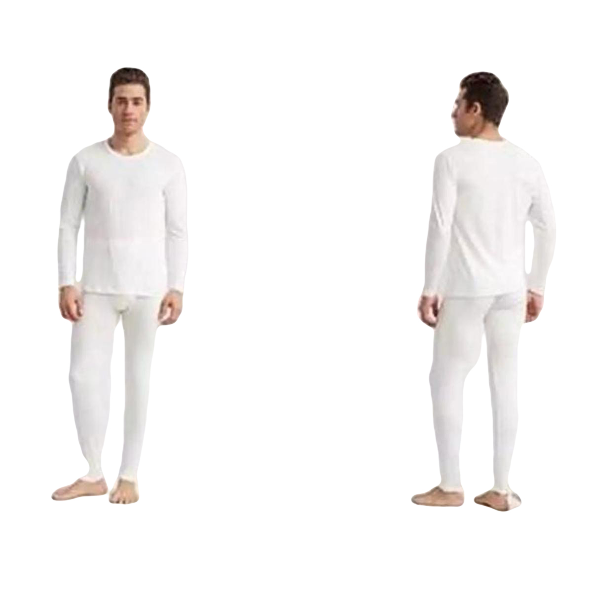 "White Thermal Suit for Men - Stay Warm with a White Thermal Suit, Fashionable, Premium Quality, and Finely Stitched"