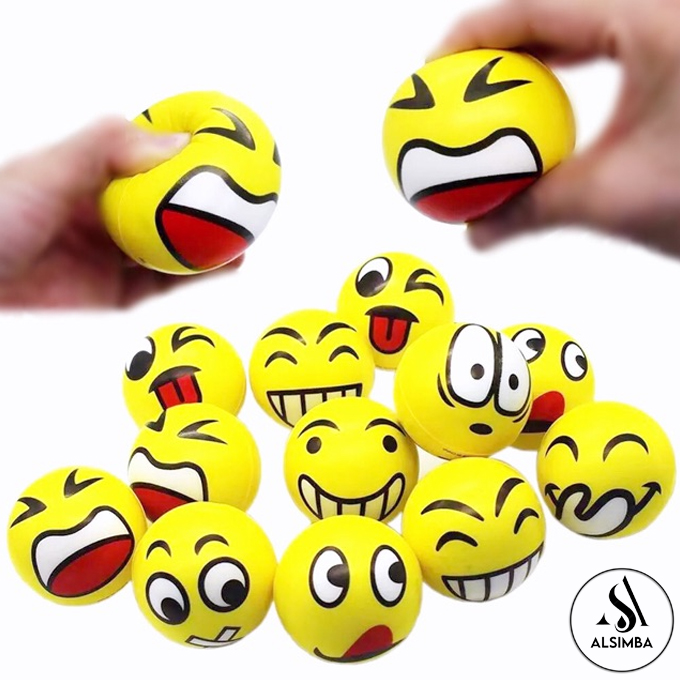 Soft Foam Reaction Emoji Balls For Kids 7.5Mm