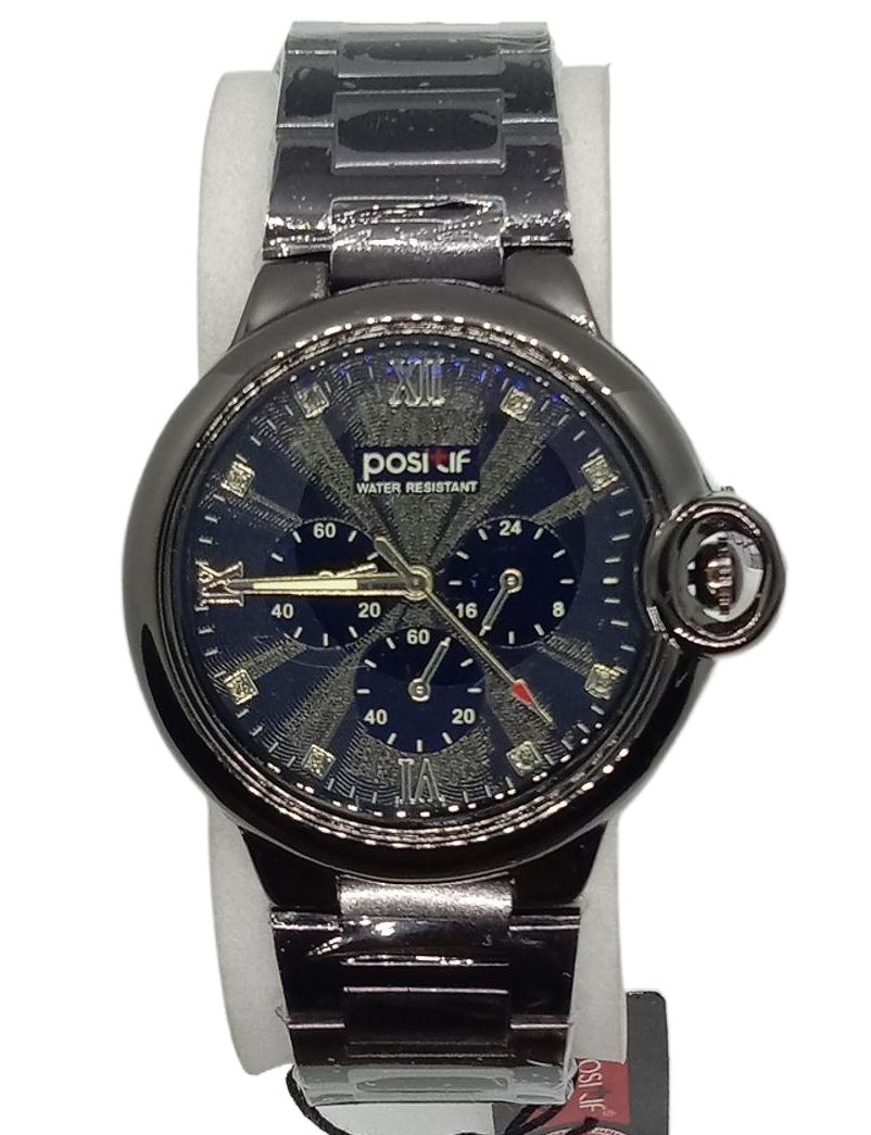 Strap Positif Watch Waterproof Premium POSITIF Black Chain Watch