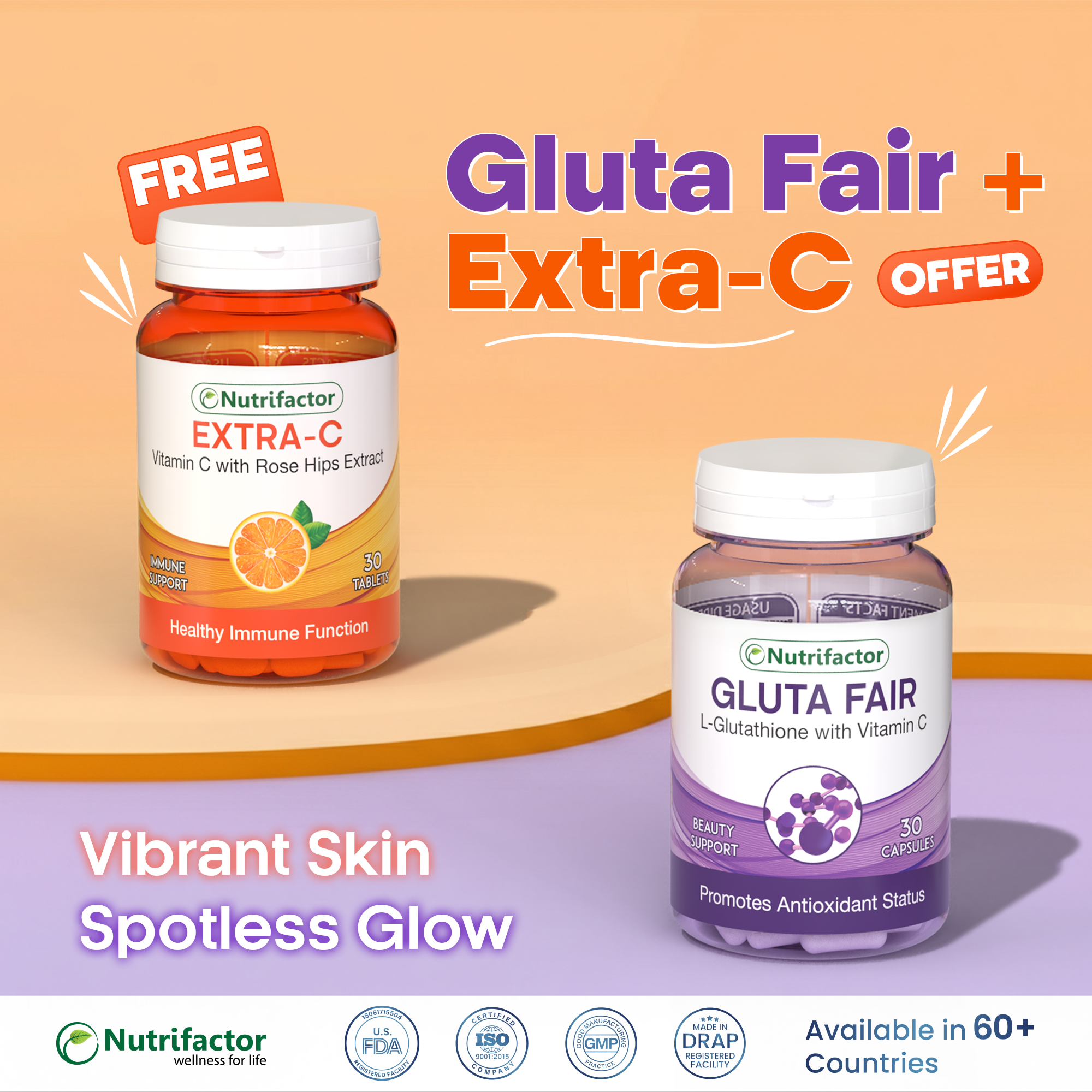 Nutrifactor Gluta fair + Extra-C Offer