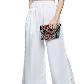 White jersey palazzo for women and for girls