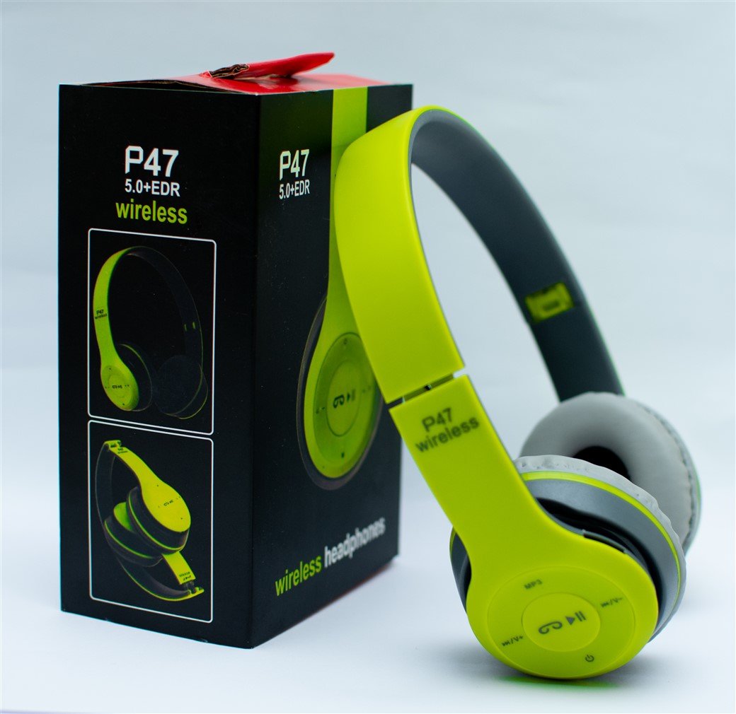 P47 Wireless headphones with Microphone Bluetooth Foldable Headset Support FM Radio TF for PC ,TV Smart Phones & Tablets etc.