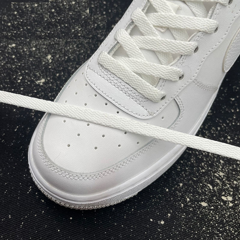 nike flat white laces