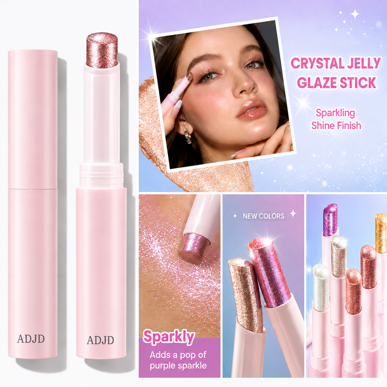 ORGINAL IMPORTED Jelly Eyeshadow Highlight Stick, Glitter Shimmer, High Pigmentation, Long Lasting