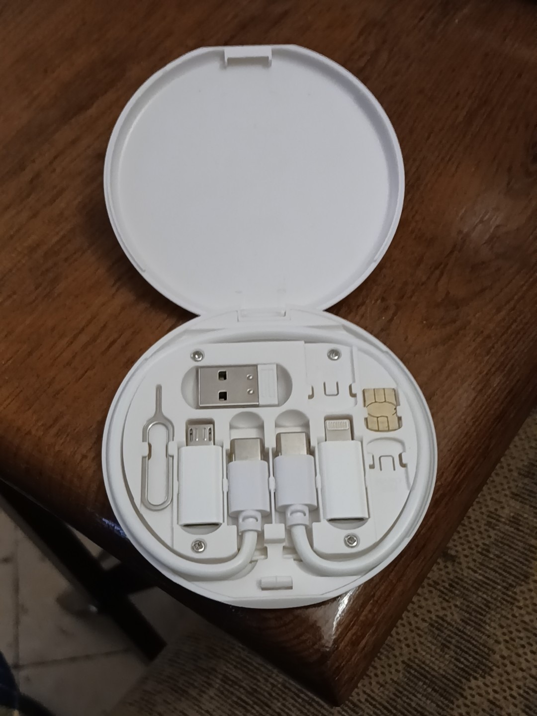 Mini Multi-Functional Fast Charging Data Cable Set for Android, Type C with Storage Box, Compact and Portable Travel Set