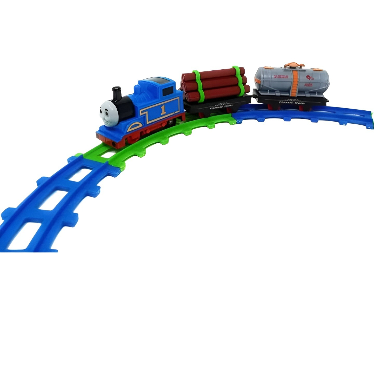 Thomas Cartoon Train - Super Track Series BATTERY OPERATED 11PCS THOMAS CARTOON TRAIN WITH TRACKS.