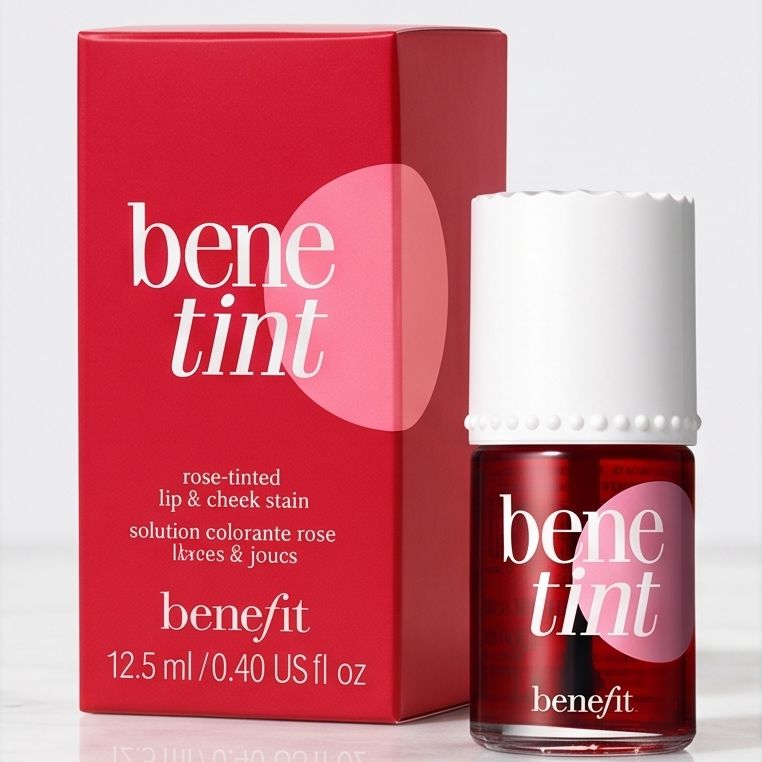 Lip & Cheek Tint Original Pink Red Cherry – Long Lasting Natural Liquid Blush for Lips and Cheeks – Waterproof Smudge Proof Lightweight Makeup Tint Set