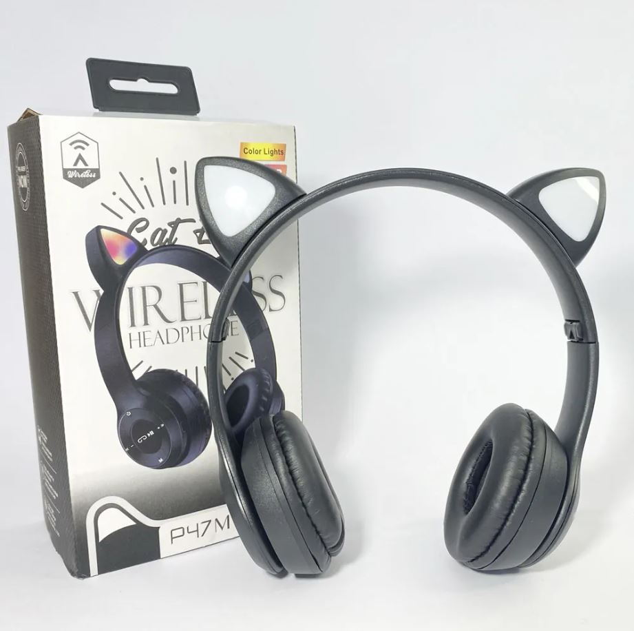 Cat Headphones for Girls  P47M Bluetooth Wireless Headphone for Mobile PC & Laptop