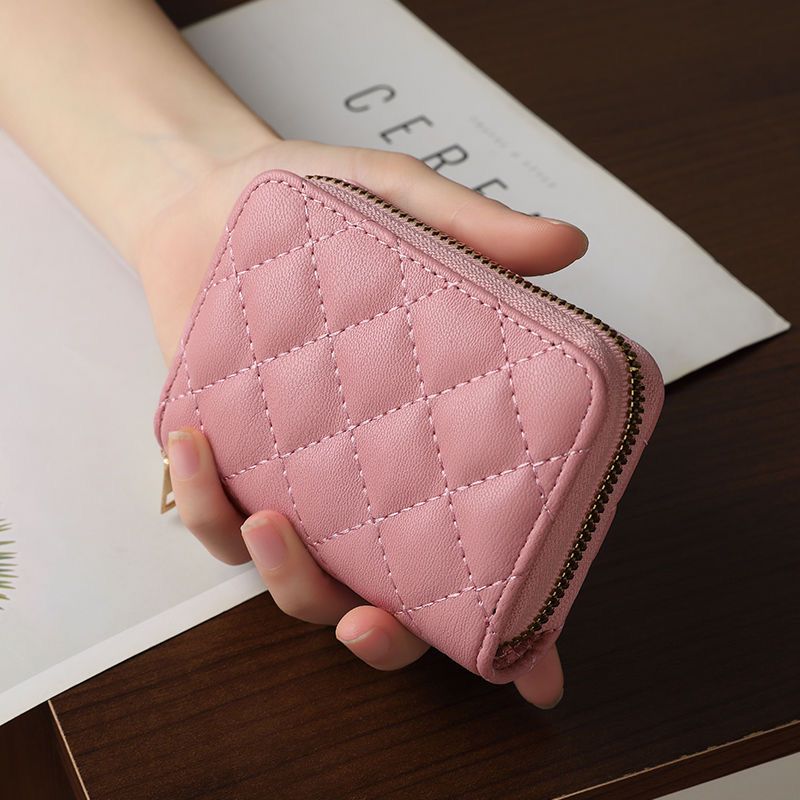 Premium PU Leather Cherry Coin Purse Bag for Women - Cute Zipper Mini Card Wallet & Square Pouch