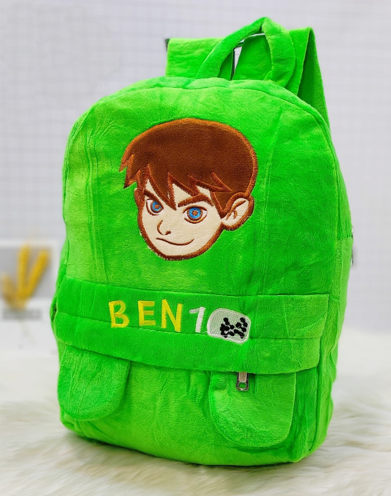 Ben10 Fluffy School Travel Bag For Kids