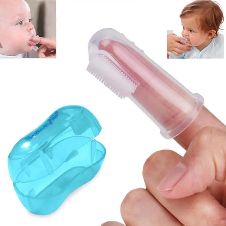 Baby Finger Toothbrush Silicon Toothbrush Box Children Teeth Clear Soft Silicone Infant Tooth Brush Rubber Cleaning