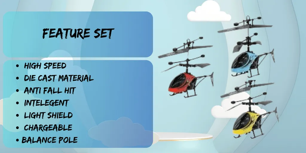 New High-Speed RC Helicopter with Gesture-Sensing Flight and Chargeable Battery for Kids 14+ Years